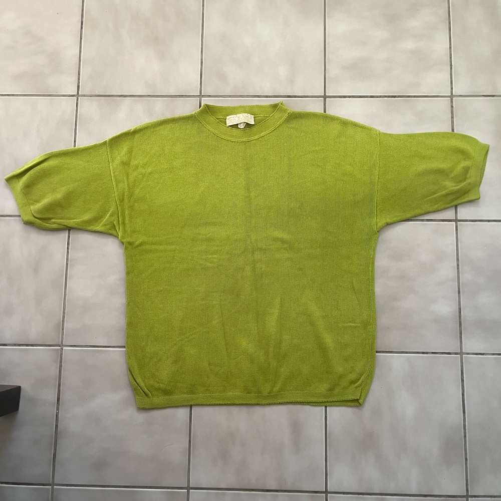 Men's Vibrant Green Crewneck Sweater